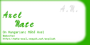 axel mate business card
